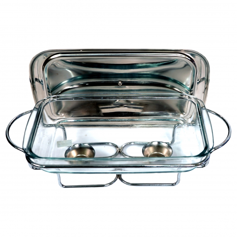 Մատուցարան AV-6222 Ուղղ Ապակիով Մետաղյա 2լ 2